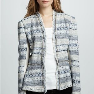 Rebecca Taylor Chain Trim Tweed Jacket - Size 2